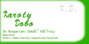 karoly dobo business card