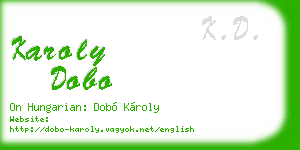 karoly dobo business card